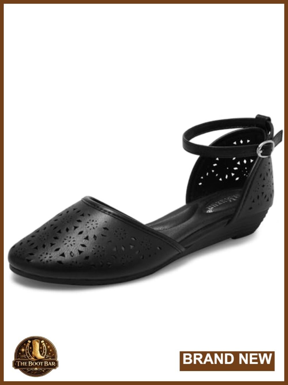 MaxMuxun Womens Roman Ankle Strap Low Wedge Closed Toe Flat Sandals Cushioned